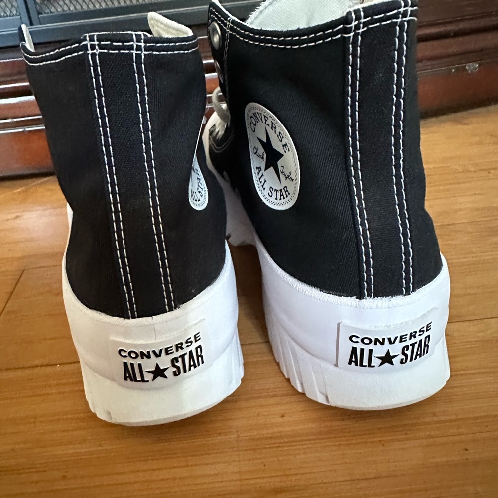 Converse chuck taylor all star lugged 2.0 sneakers chunky black women size 10.5 - Picture 3 of 12